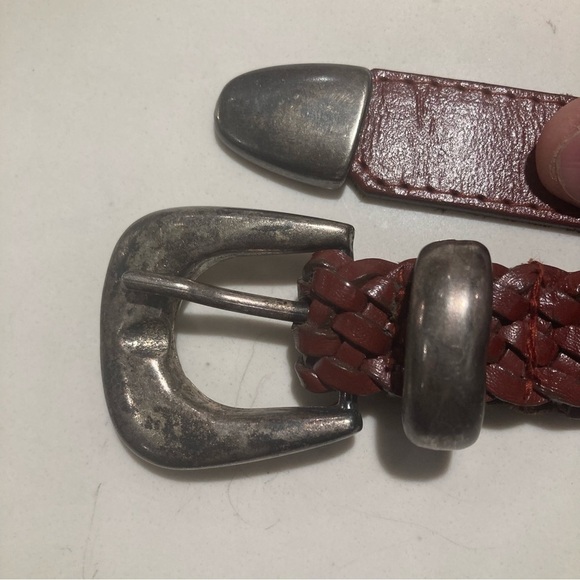 LANDES Sz L  Leather Smooth & Braided Made in Canada Belt - Picture 6 of 6